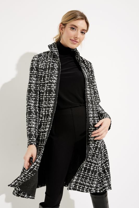 Ribkoff Plaid Knit A-line Jacket 233167