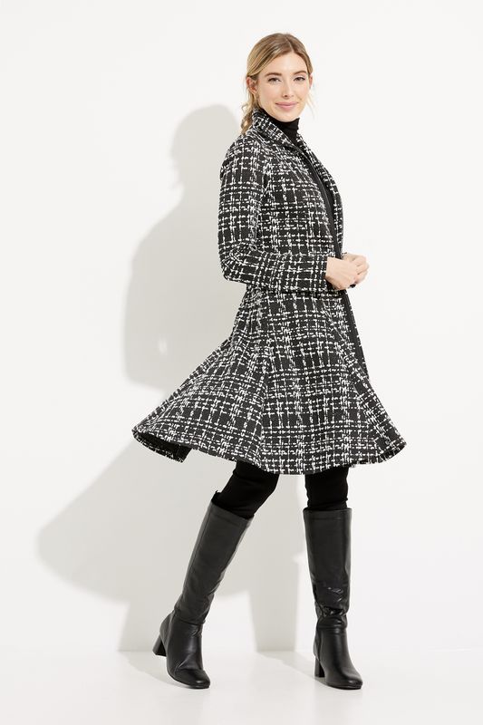 Ribkoff Plaid Knit A-line Jacket 233167