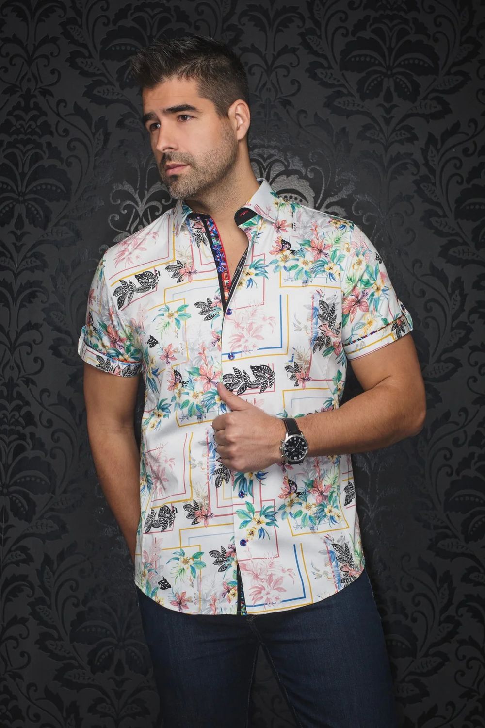 Au Noir Stretch S/S Sport Shirt - Kapolei