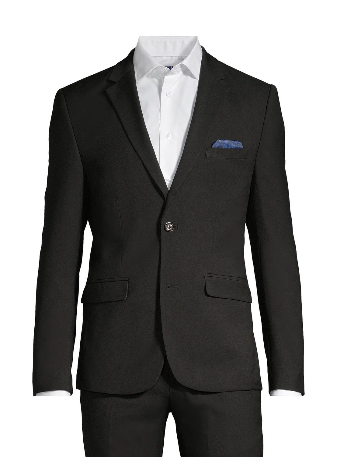 Soul Slim Fit Suit 71000, Color: Black -001, Size: 34