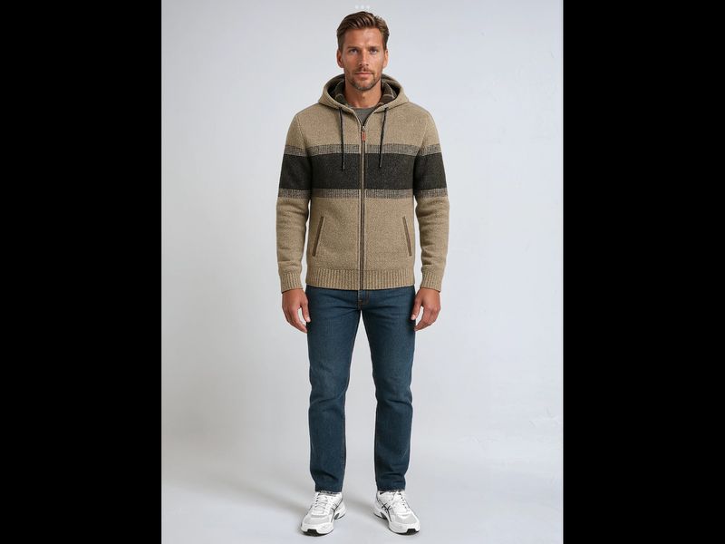 P/Z Bonded Full Zip Sweater w/ Hood 7568605