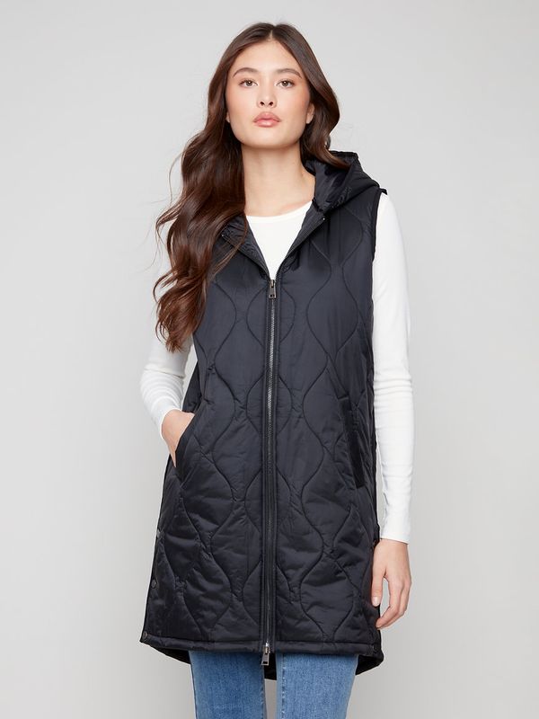 Charlie B Long Puffer Vest - C6365