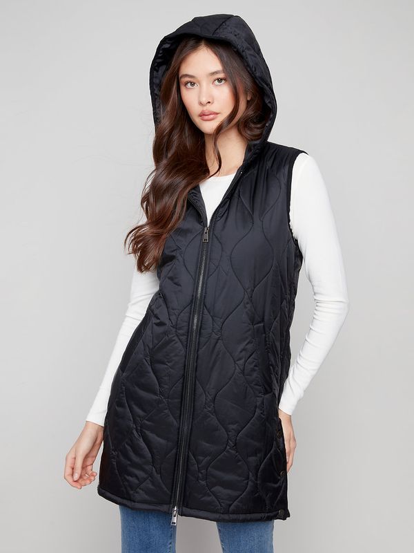 Charlie B Long Puffer Vest - C6365