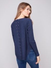 Charlie B Sweater w/ Back Lace C2170Z