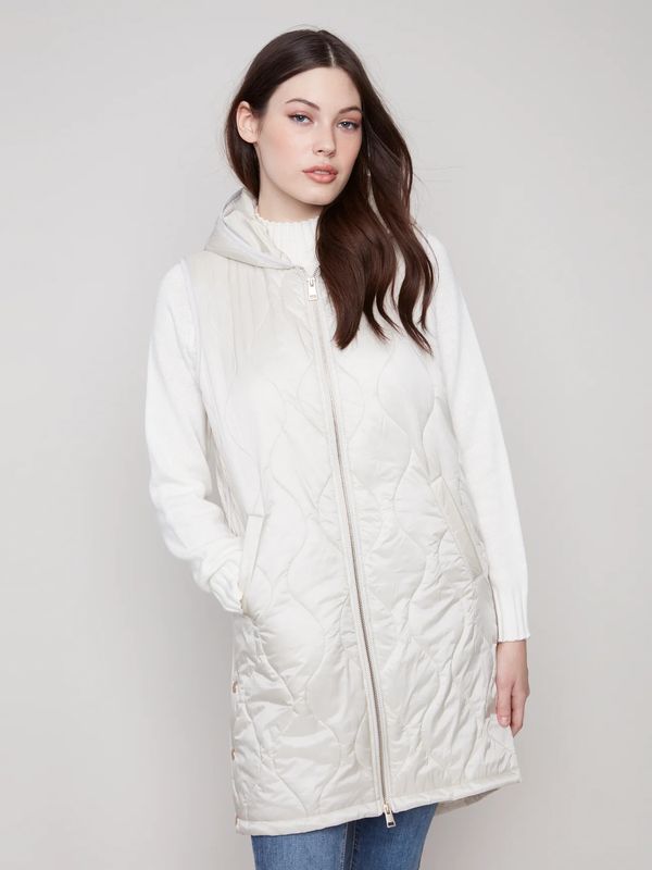 Charlie B Long Puffer Vest - C6365