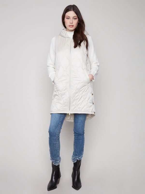 Charlie B Long Puffer Vest - C6365