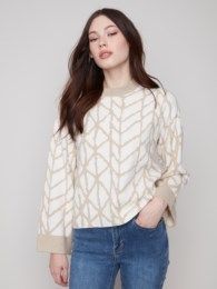 Charlie B Sweater w/ Folded Cuffs C2921