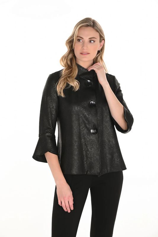 Lyman Snake Skin 3/4 Bell Sleeve Jacket - 253237