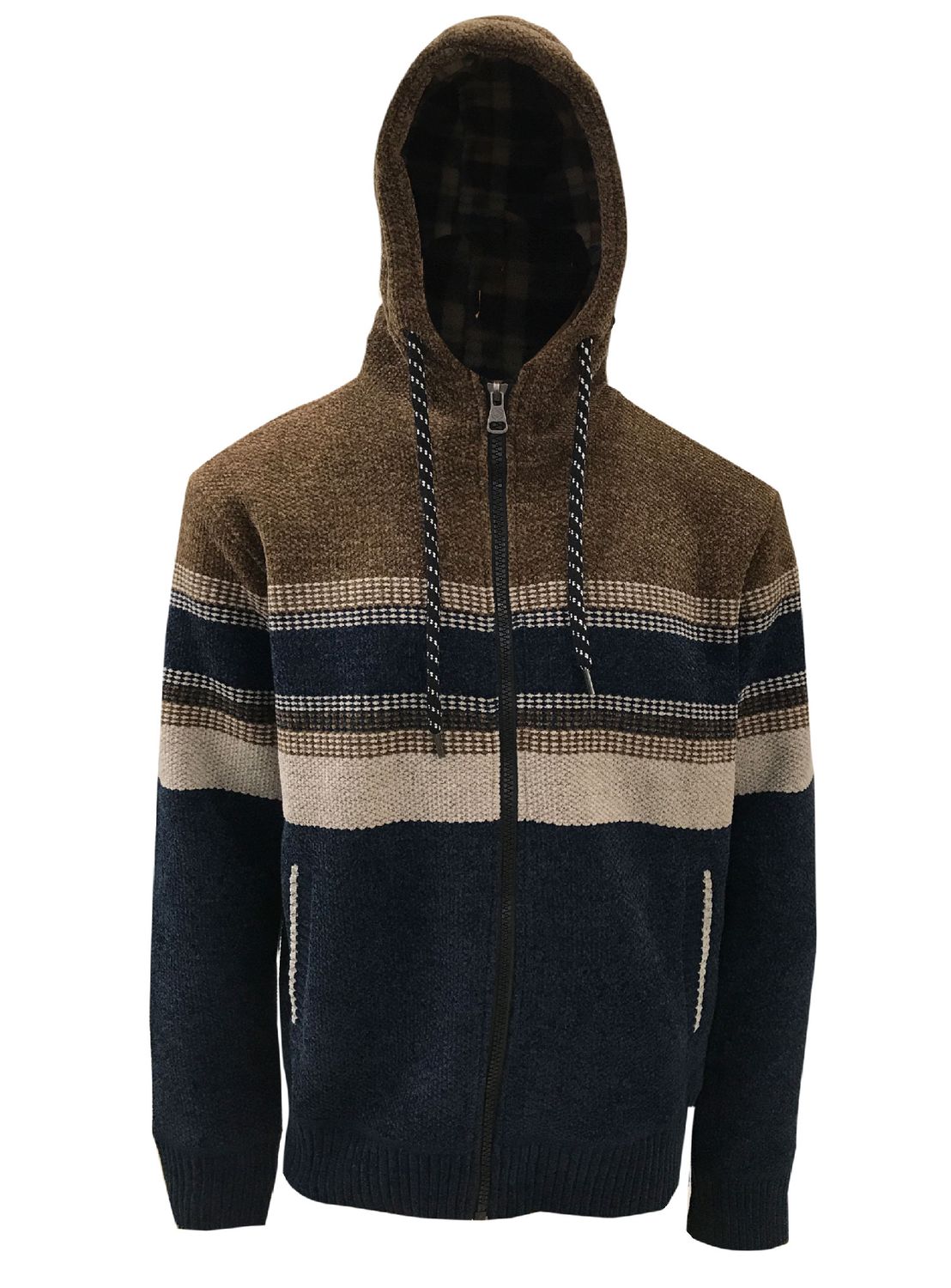 P/Z Bonded Full Zip Sweater w/ Hood - 7568686