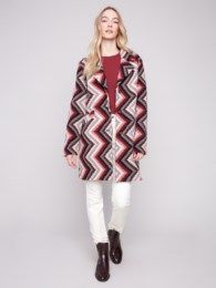 Charlie B Long Crochet Coat C6346R