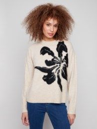 Charlie B Floral Sweater C2906Q