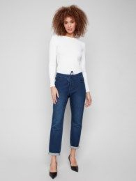 Charlie B Knit Denim Joggers C5347Y