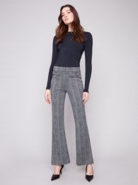 Charlie B Glen Plaid Flare Pants C5679