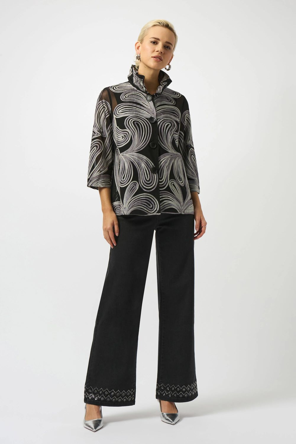Ribkoff  Embroidered Mesh Jacket 253949