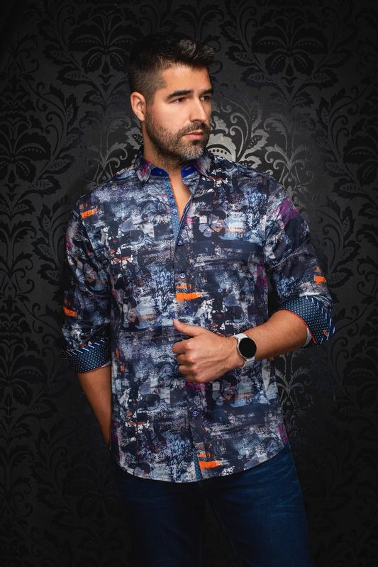 Au Noir L/S Cotton Stretch Shirt - Brice