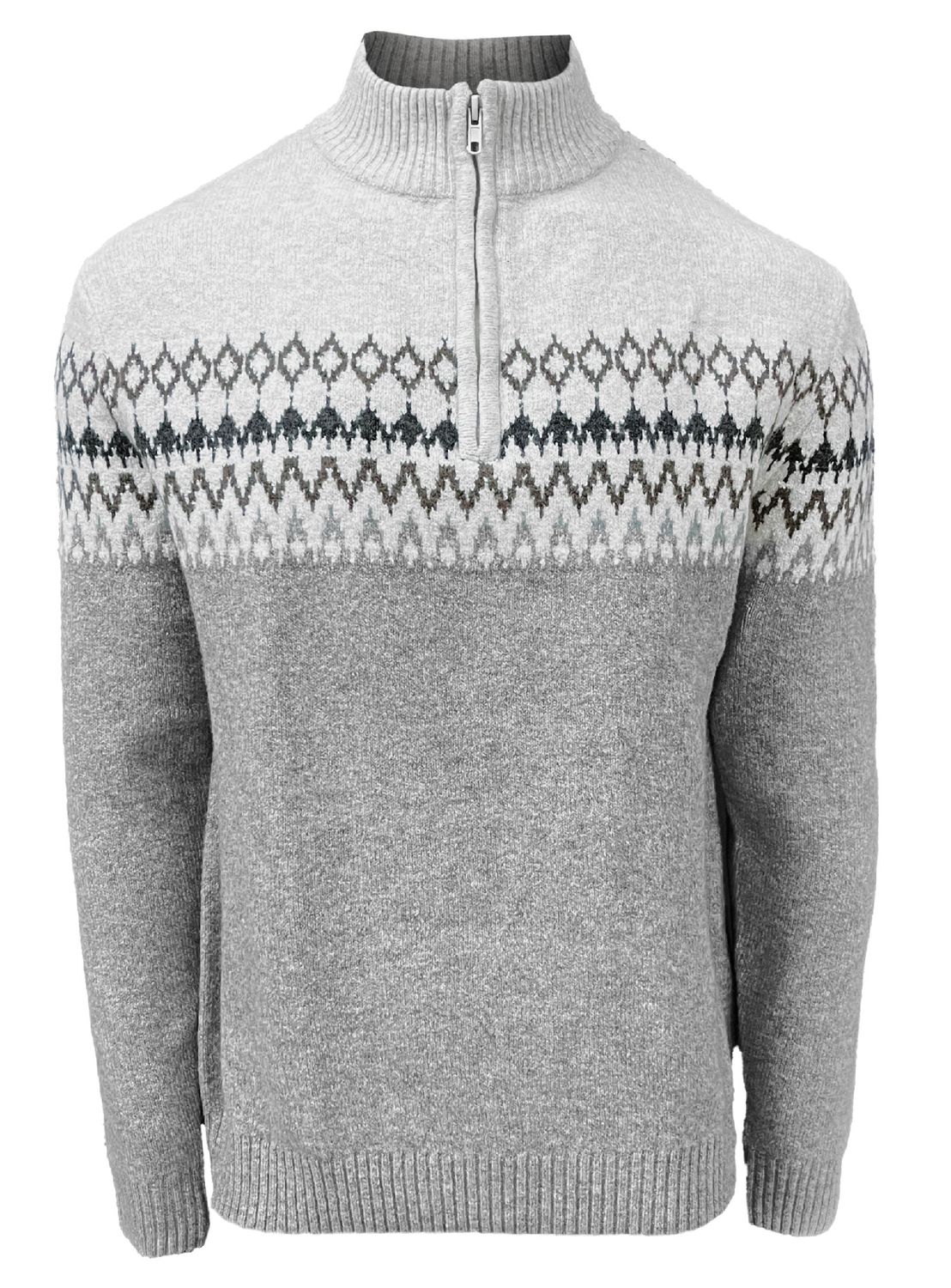 P/Z Jaquard Pattern 1/4 Zip Sweater - 7563652