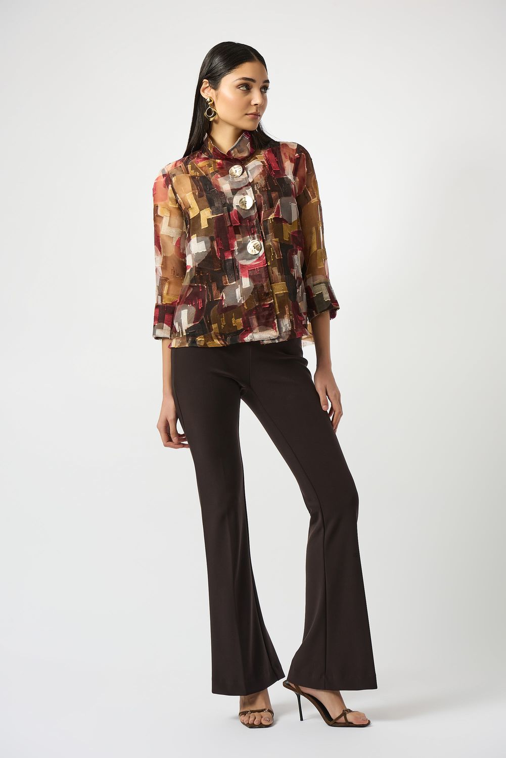 Ribkoff Abstract Print Two-piece Trapeze Jacket - 253163