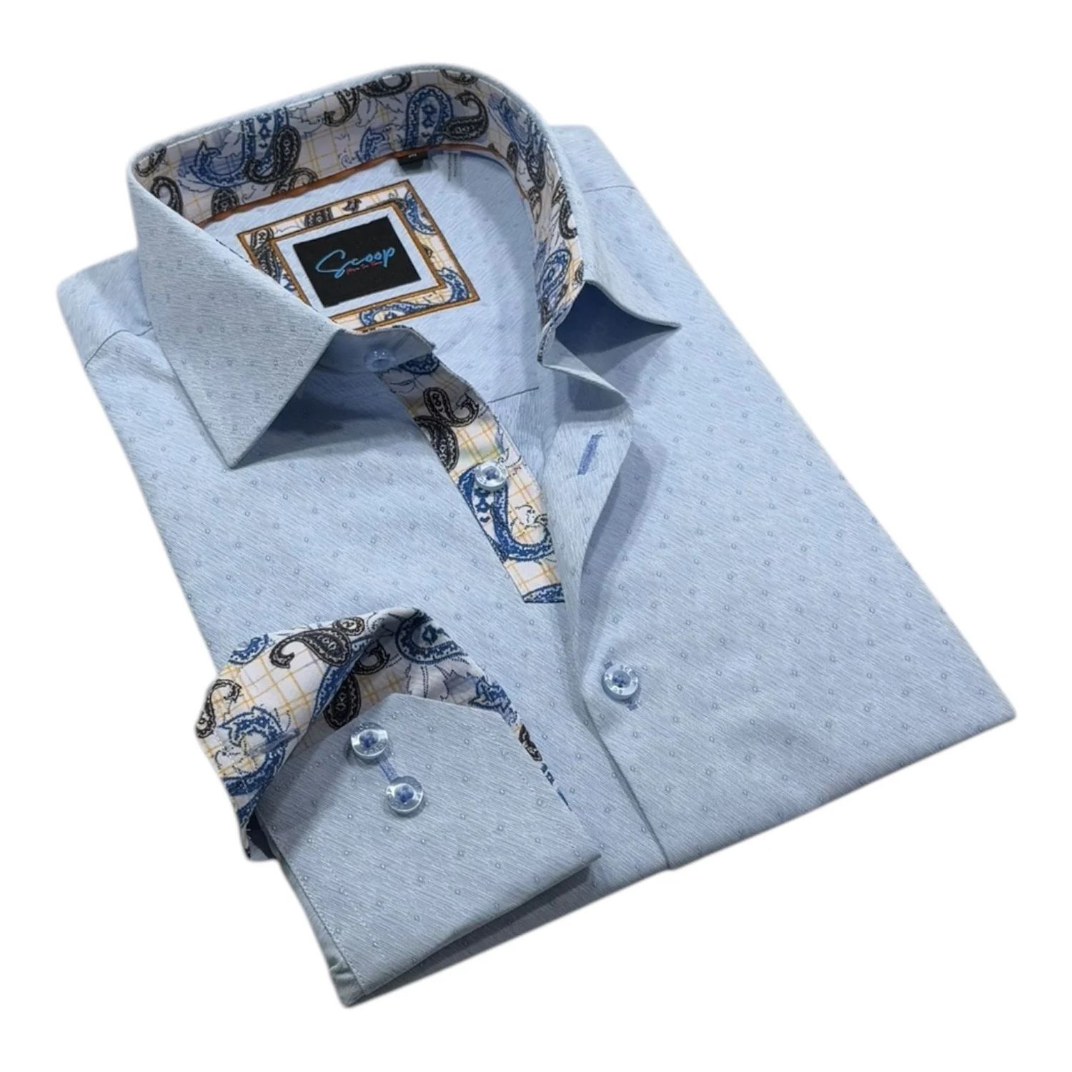 Scoop L/S Cotton Sport Shirt - Hail