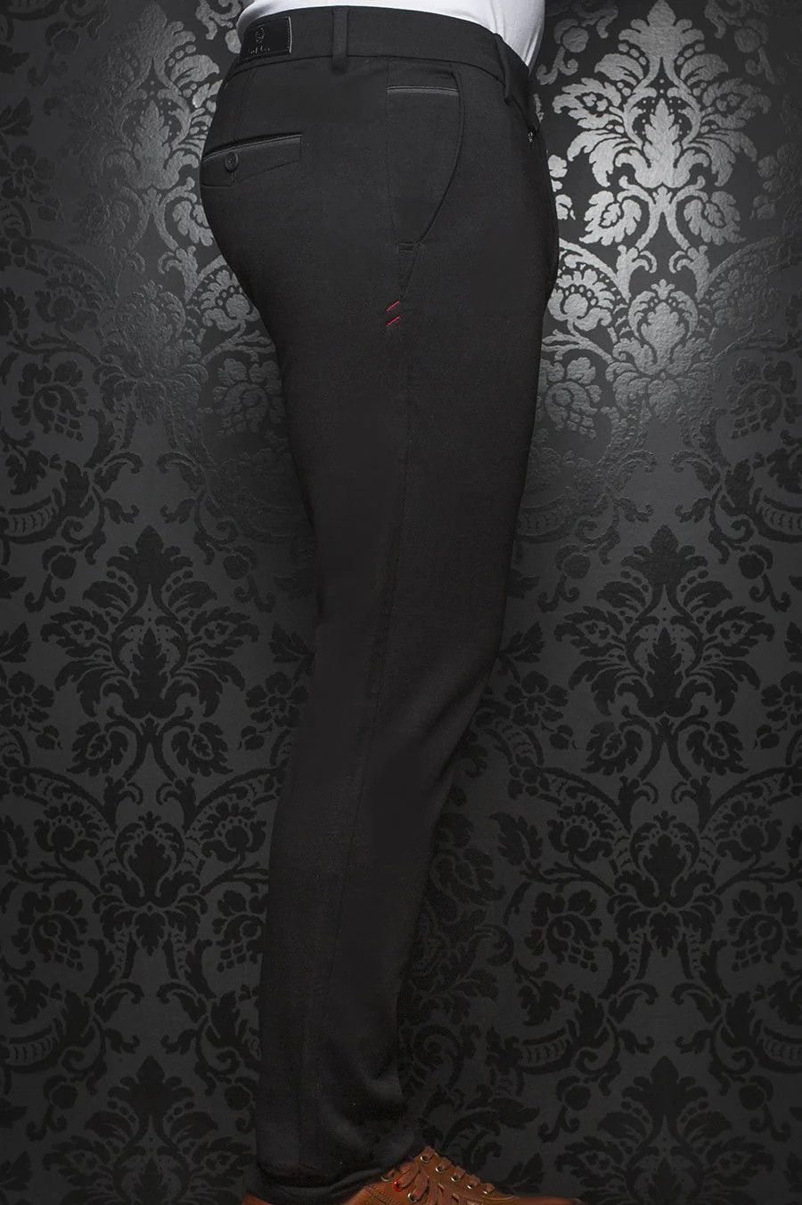Au Noir Luxury Slim Dress Pant- Beretta, Color: Black, Size: 30