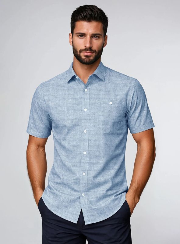 P/Z Easy Care Textured S/S Shirt - 7664654