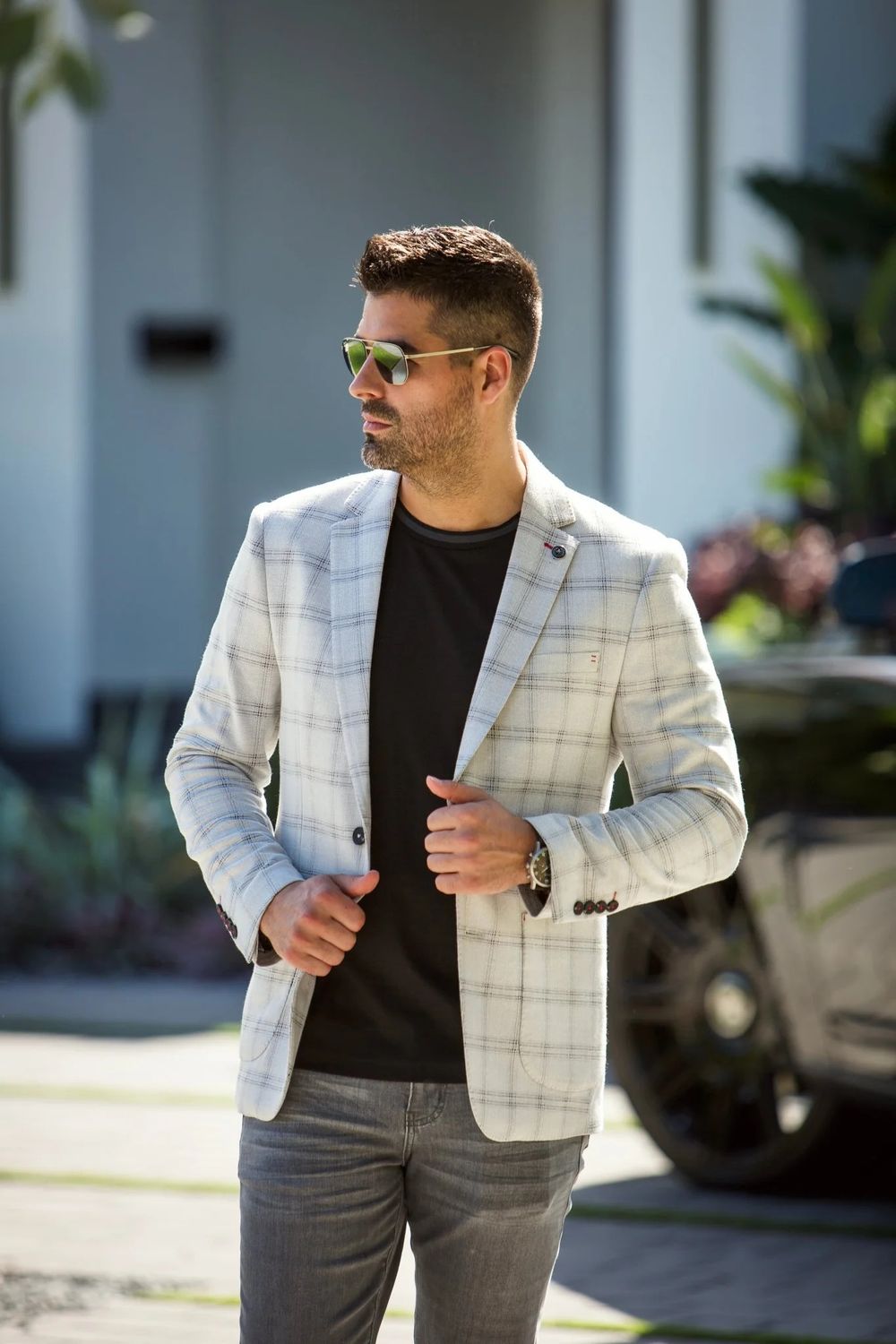 Au Noir Stretch Blazer - Ritchson-Silver