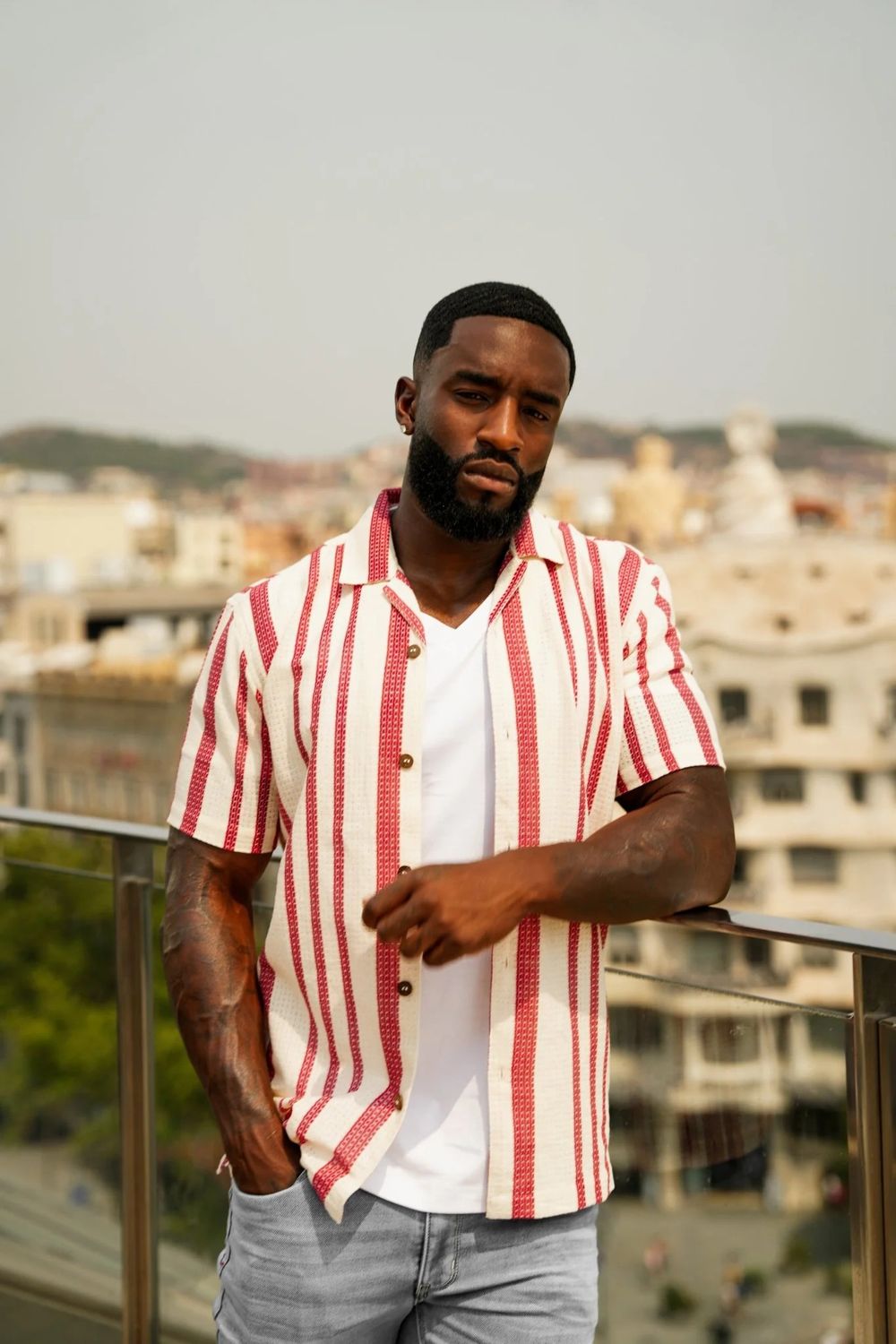 Au Noir Open Collar Knit Shirt - Raj T-Cabernet