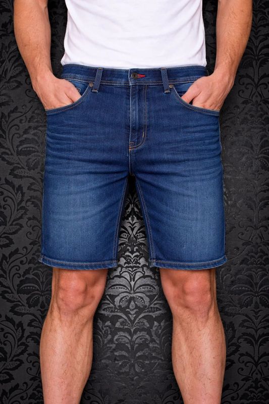 Au Noir Stretch Denim Shorts - Jay