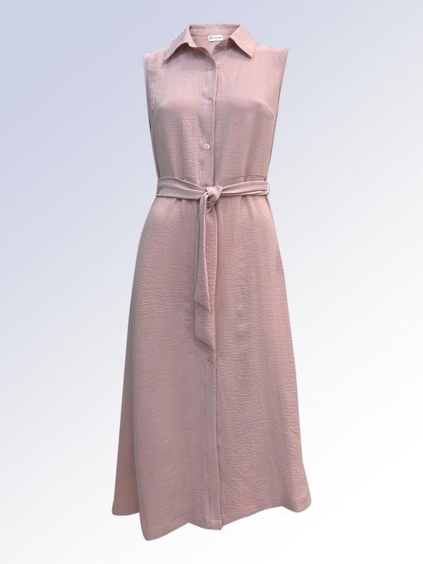 P/Z Button Front Dress w/Belt - 8667000