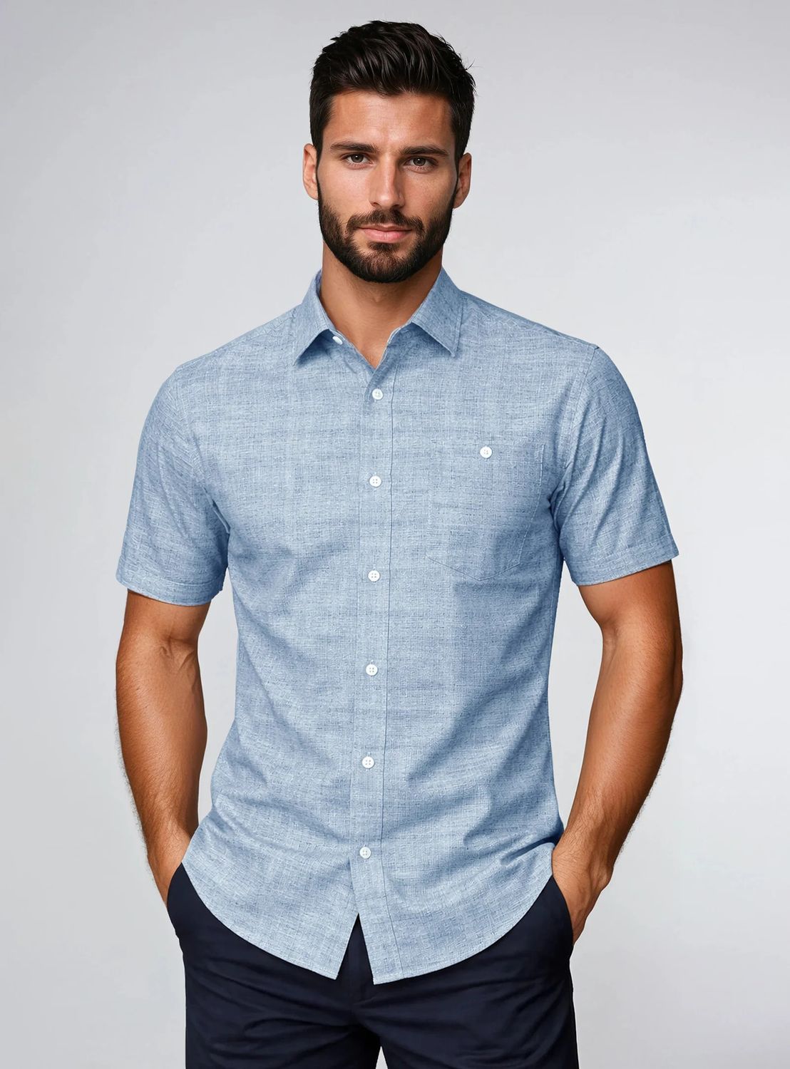 P/Z Easy Care Textured S/S Shirt - 7664654