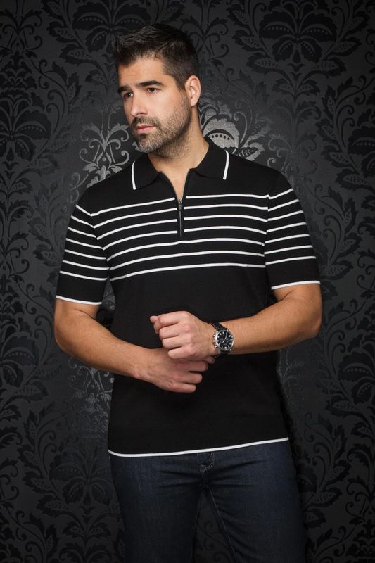 Au Noir Knitted Polo - Oban