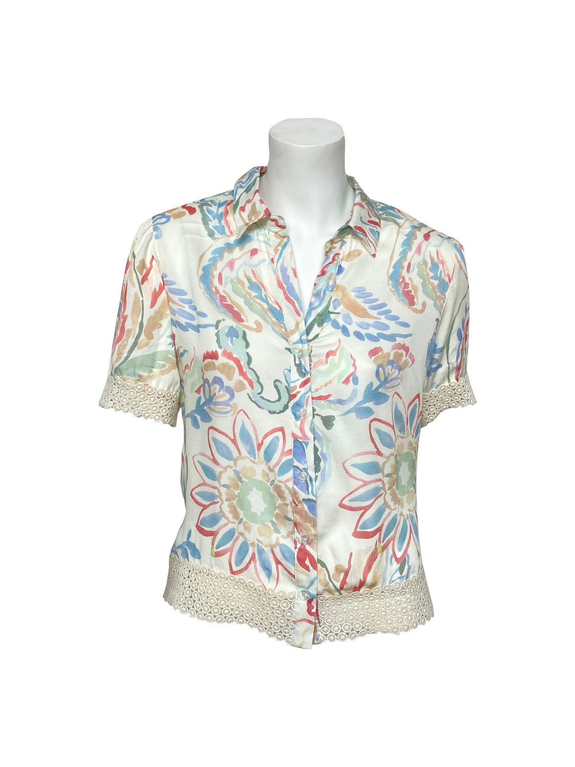 P/Z S/S Button Front Top - DT34001