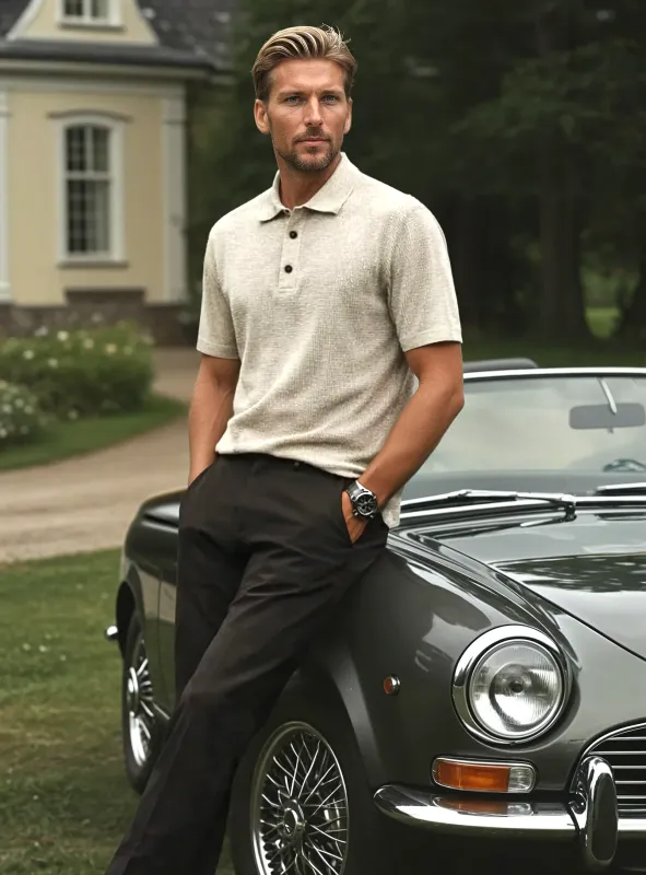 P/Z Cotton Knit Polo - 7663402