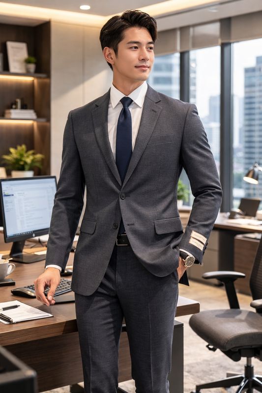 Giorgio F. Slim Fit Textured Stretch Suit - G79758-1