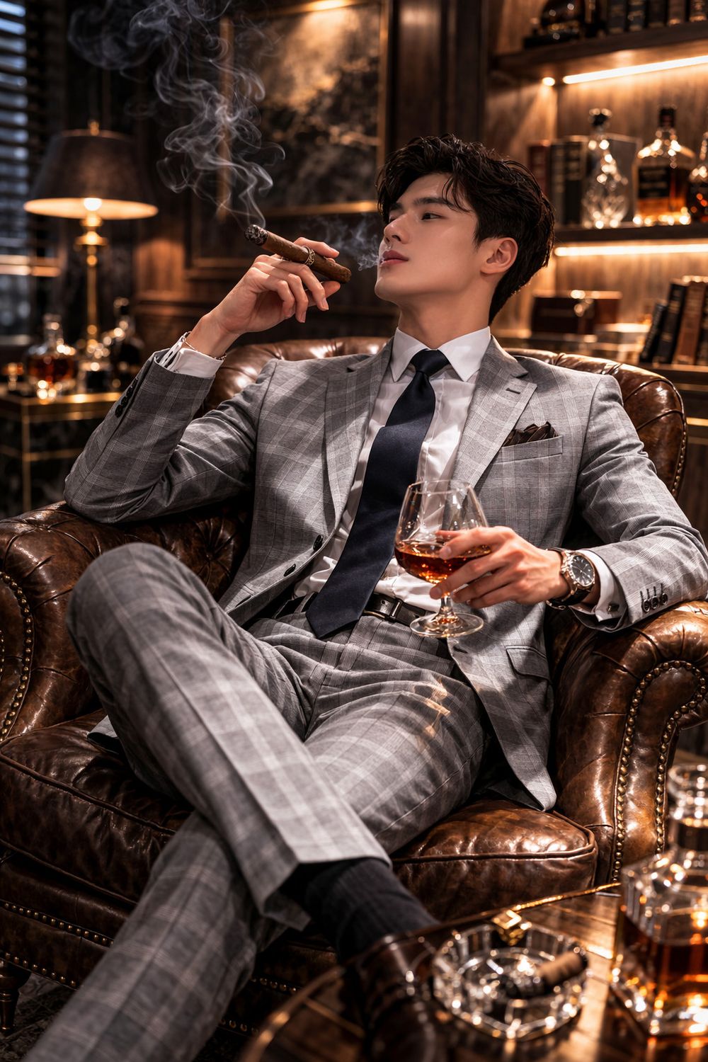 Giorgio F. Modern Fit Windowpane Suit - G79756-1