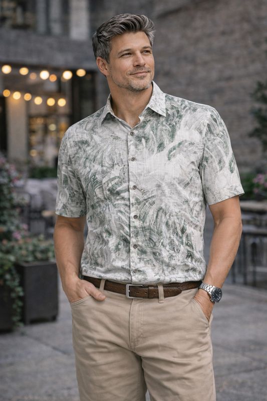 Soul S/S Linen Blend Sport Shirt - 261776