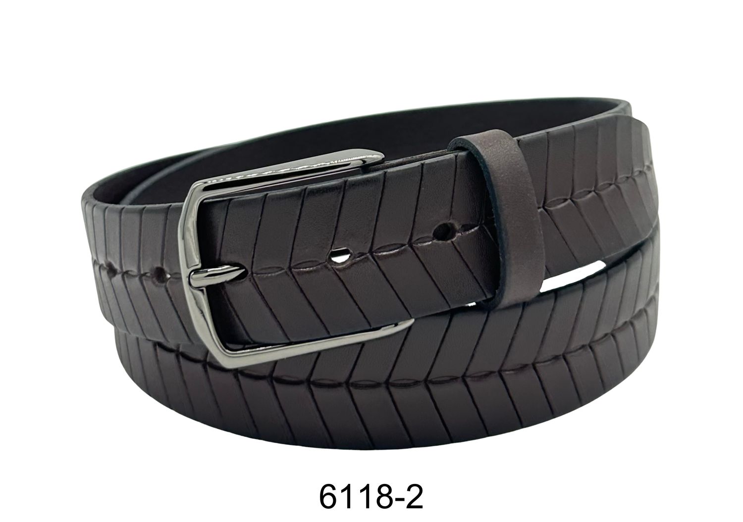 Bench Craft Made In Canada Herringbone Leather Belt - 6118