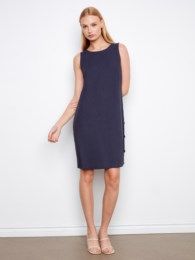 Charlie B Sleeveless Linen Blend Dress C3254