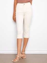 Charlie B Knee High Capri Twill Pants C5514