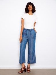 Charlie B  Tencel Wide Leg Jogger Pants - C5768