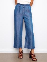 Charlie B  Tencel Wide Leg Jogger Pants - C5768