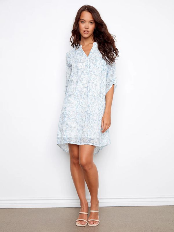 Charlie B Cotton Blend Henley Dress C3253