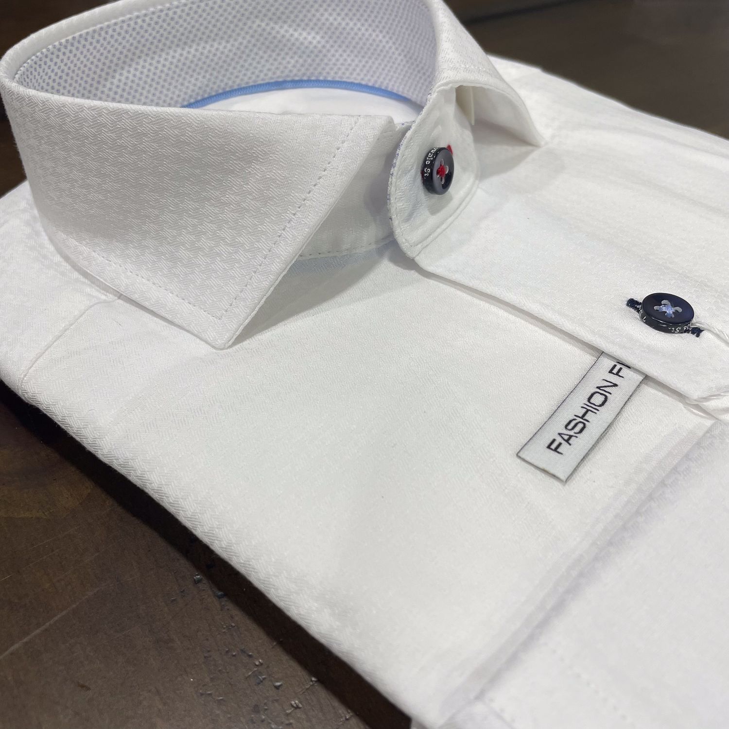 7 Downie L/S Cotton Tone on Tone Shirt - 32