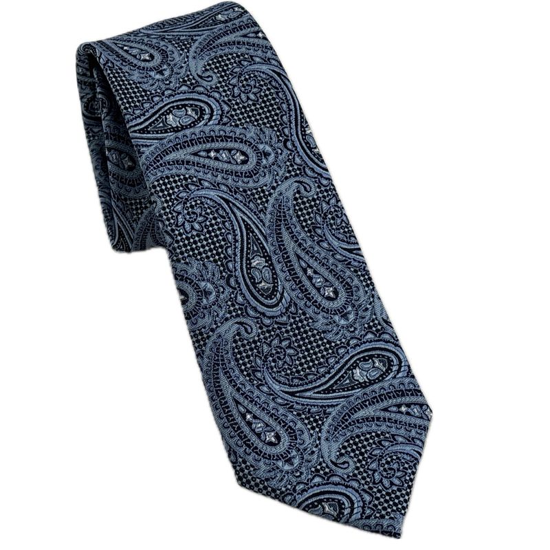M - Blue Paisley Mix Tie - 2300-1