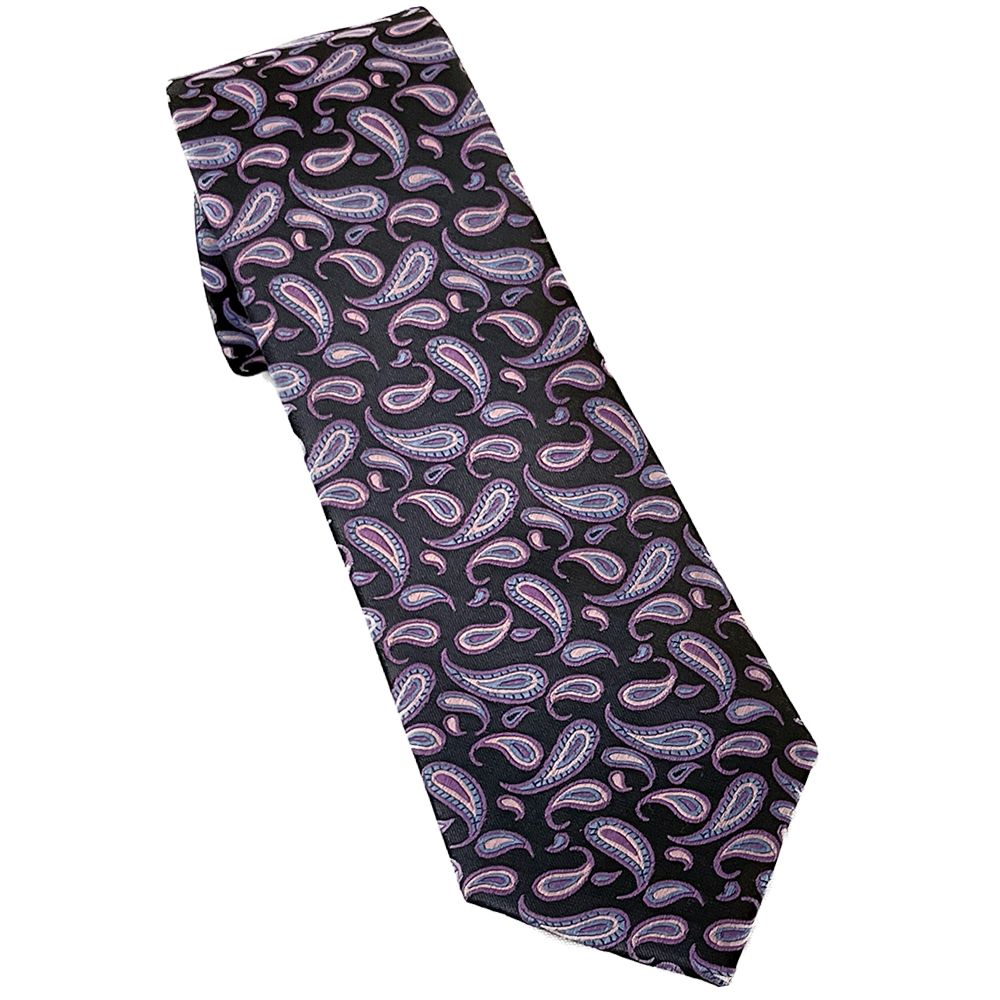 M- Paisley Silk Tie - 5220-5