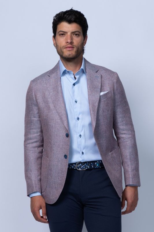 7 Downie Sette Wool &amp; Linen Blend Sports Jacket- Lino