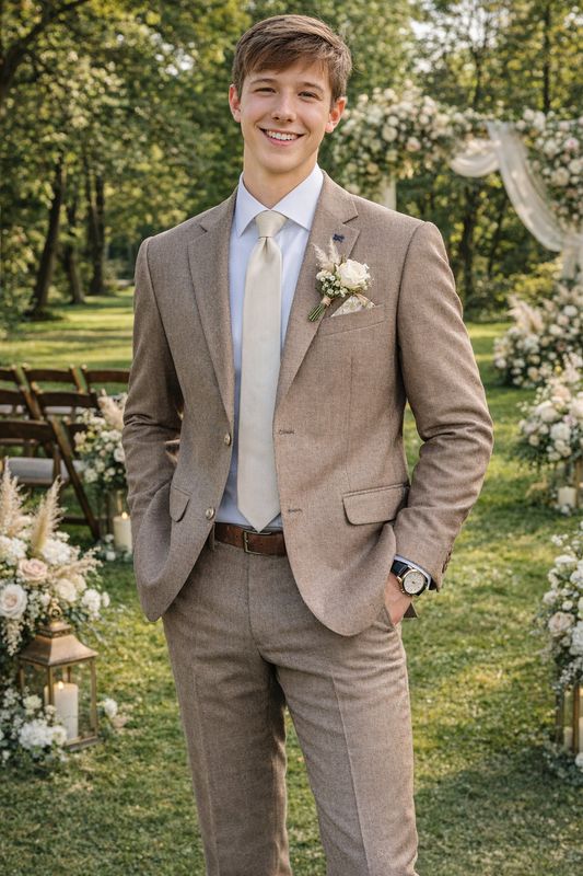 Soul Slim Fit Textured Suit - 261177