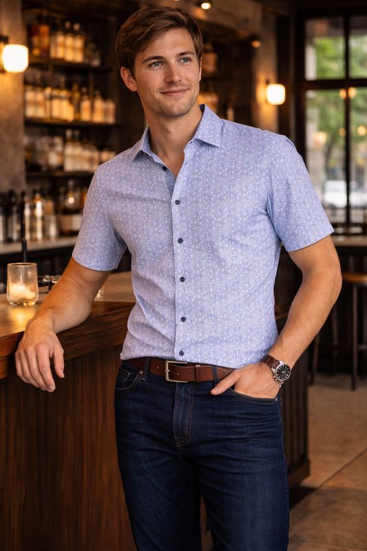 Horst Cotton Stretch Wrinkle Free S/S Shirt - 261759