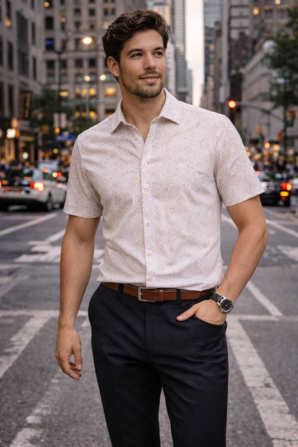 Horst Cotton Stretch Wrinkle Free S/S Shirt - 261761