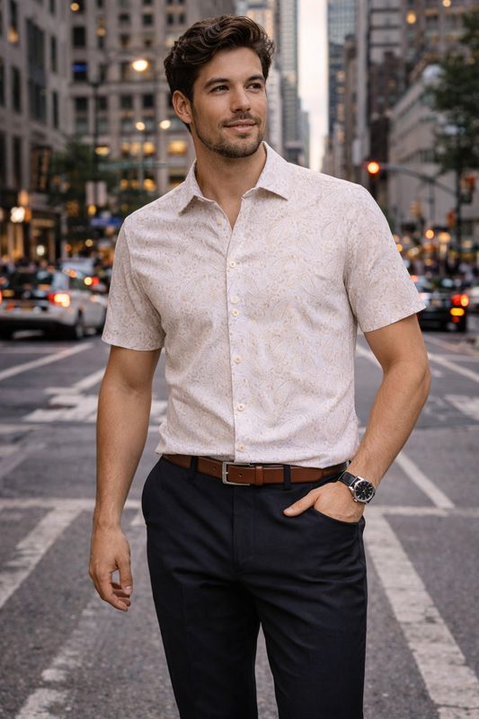 Horst Cotton Stretch Wrinkle Free S/S Shirt - 261761