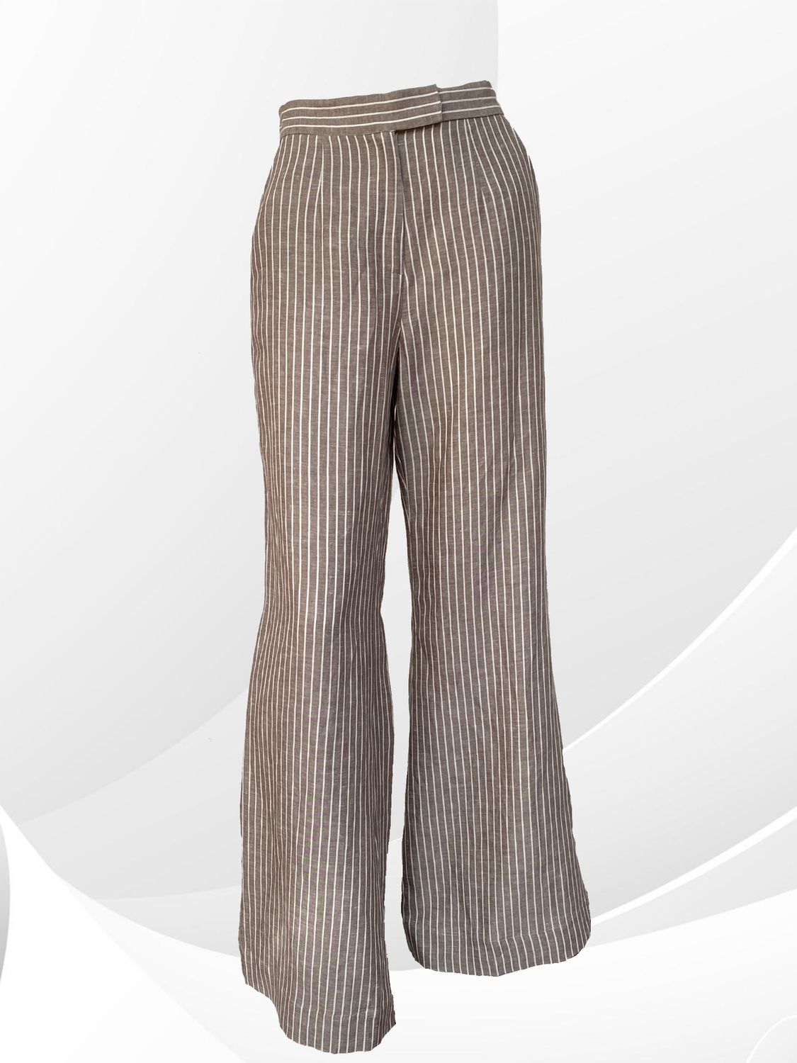 P/Z Stripped Wide Linen Pants - MOQ6105